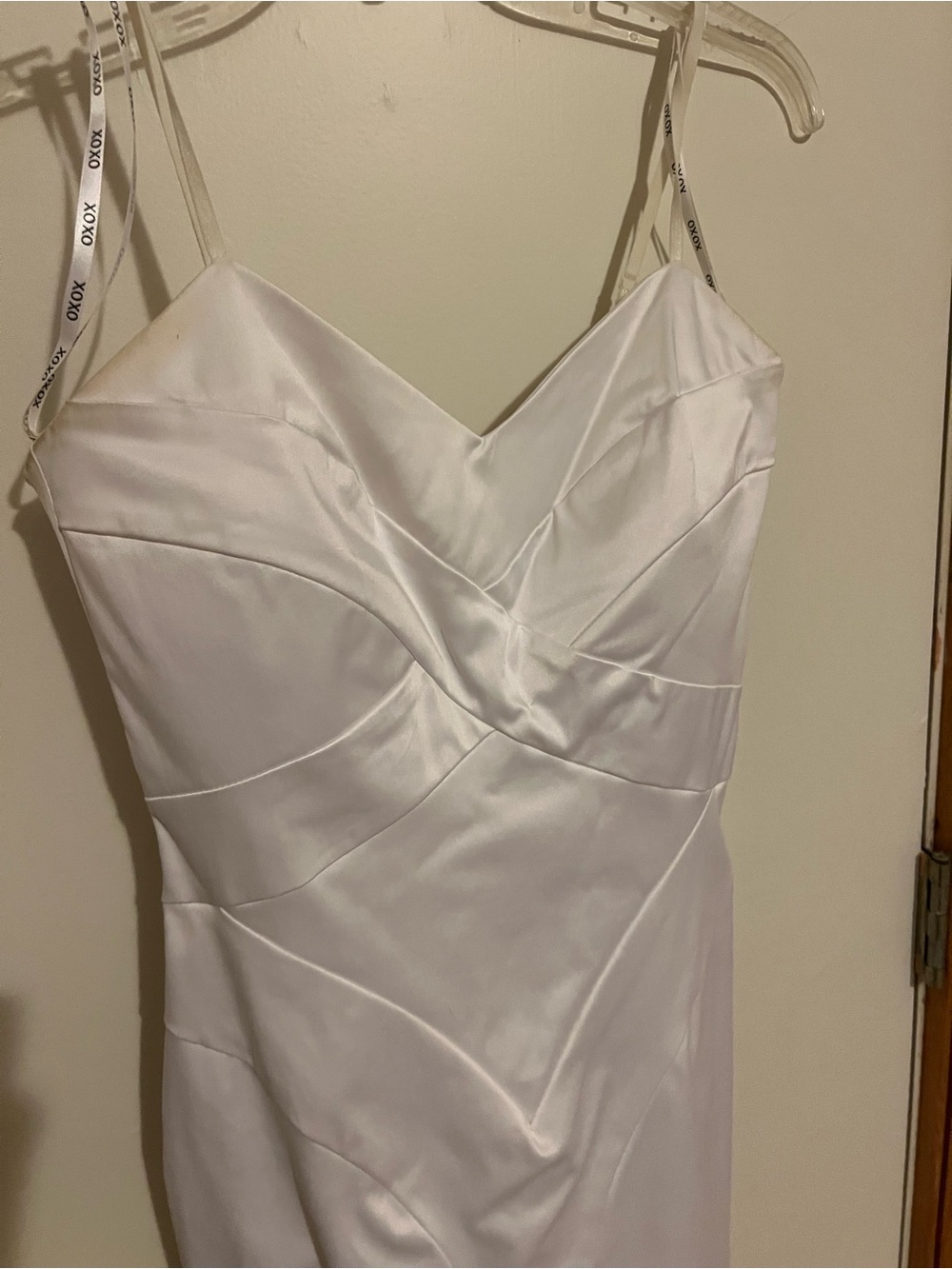 White Spaghetti Strap Dress with Sweetheart Neckline: Graduation or Wedding